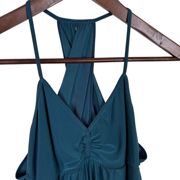 Express Spaghetti Strap Teal Tank Top Women's XS Buttery Soft - Picture 3 of 5